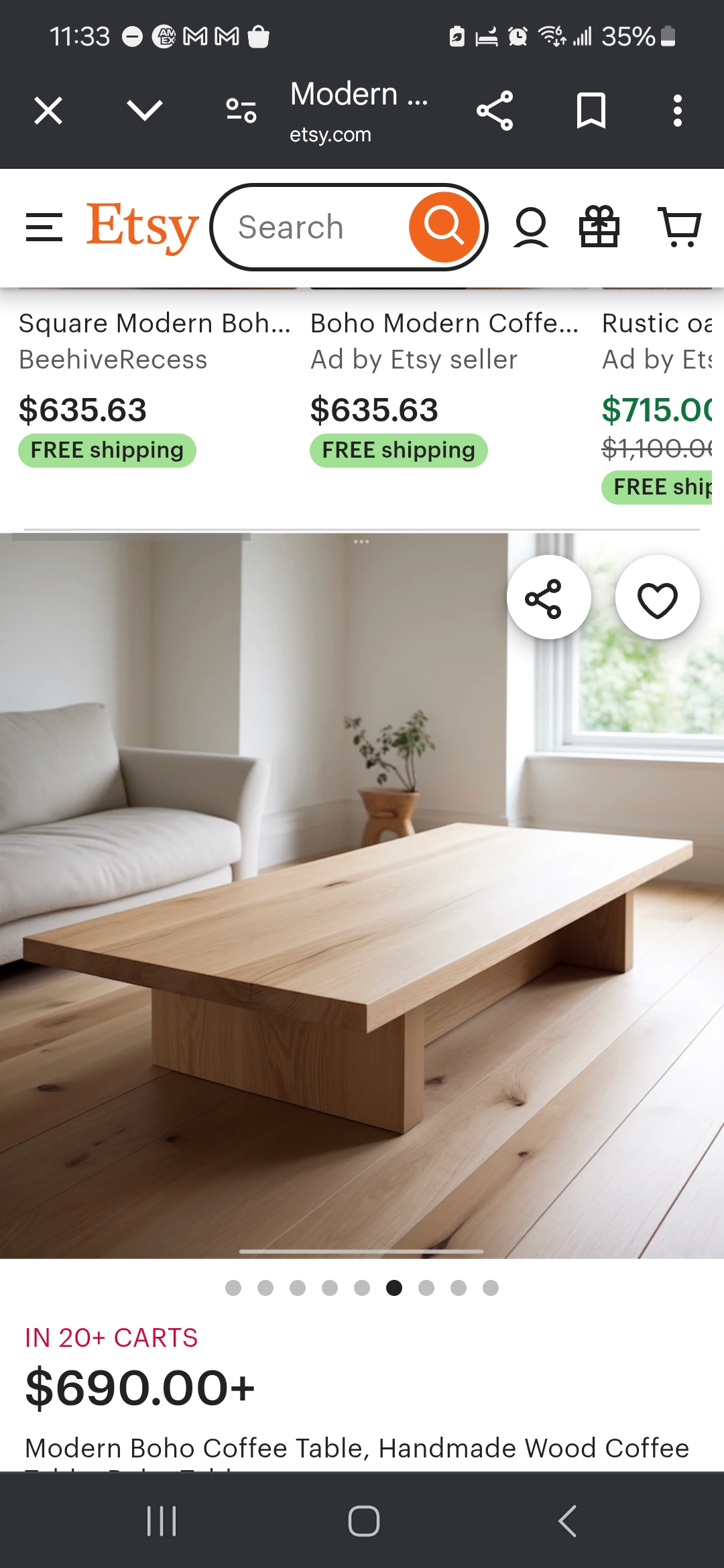 image of example coffee table